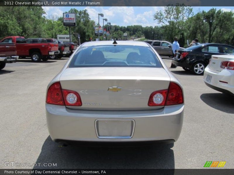 Gold Mist Metallic / Titanium 2012 Chevrolet Malibu LT