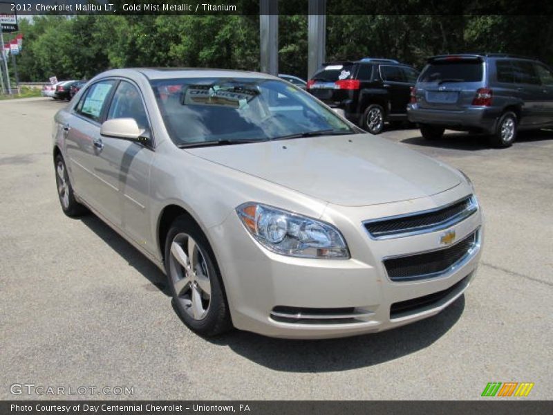 Gold Mist Metallic / Titanium 2012 Chevrolet Malibu LT