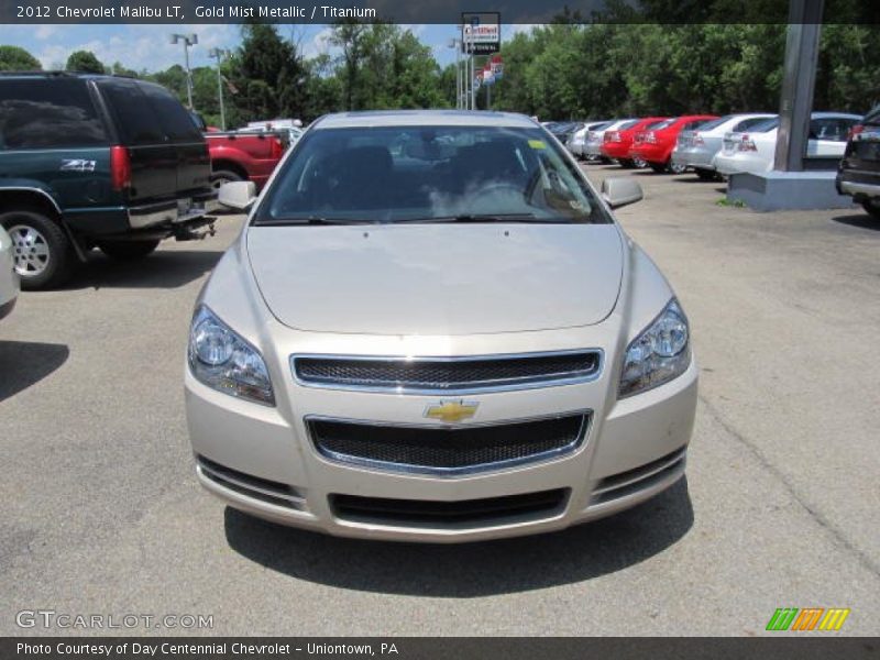 Gold Mist Metallic / Titanium 2012 Chevrolet Malibu LT
