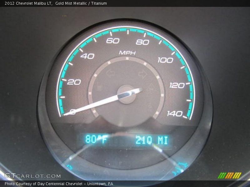 Gold Mist Metallic / Titanium 2012 Chevrolet Malibu LT