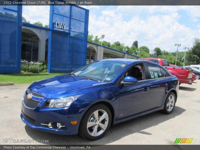 Blue Topaz Metallic / Jet Black 2012 Chevrolet Cruze LT/RS