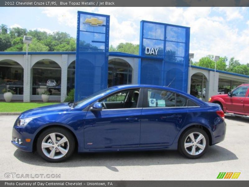 Blue Topaz Metallic / Jet Black 2012 Chevrolet Cruze LT/RS