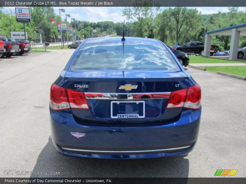 Blue Topaz Metallic / Jet Black 2012 Chevrolet Cruze LT/RS