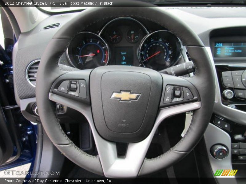 Blue Topaz Metallic / Jet Black 2012 Chevrolet Cruze LT/RS