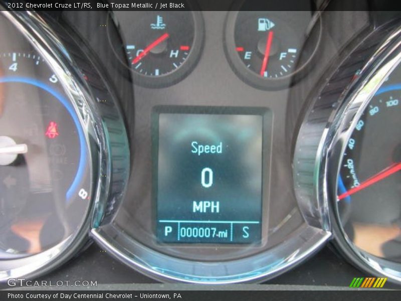 Blue Topaz Metallic / Jet Black 2012 Chevrolet Cruze LT/RS