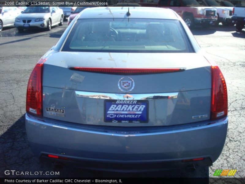 Sunset Blue / Cashmere/Cocoa 2008 Cadillac CTS Sedan
