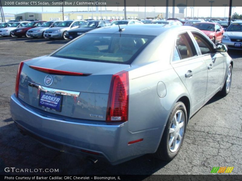 Sunset Blue / Cashmere/Cocoa 2008 Cadillac CTS Sedan