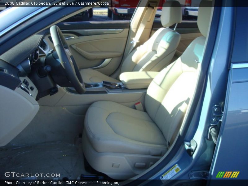 Sunset Blue / Cashmere/Cocoa 2008 Cadillac CTS Sedan
