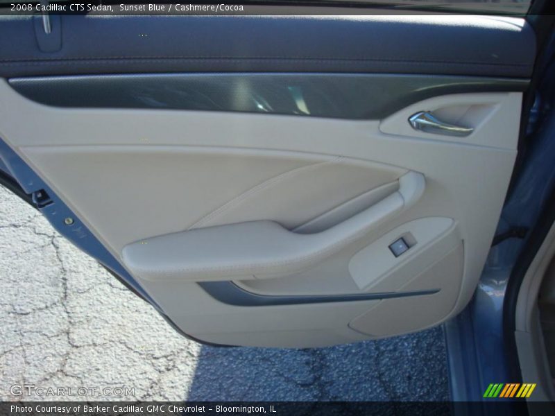 Sunset Blue / Cashmere/Cocoa 2008 Cadillac CTS Sedan