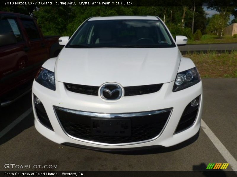Crystal White Pearl Mica / Black 2010 Mazda CX-7 s Grand Touring AWD