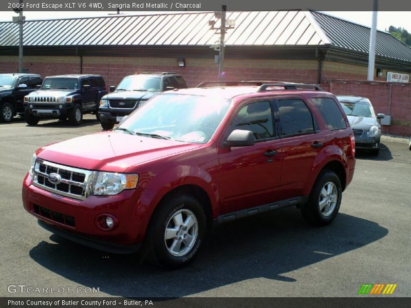 Sangria Red Metallic / Charcoal 2009 Ford Escape XLT V6 4WD