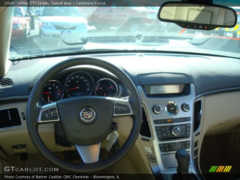 Sunset Blue / Cashmere/Cocoa 2008 Cadillac CTS Sedan