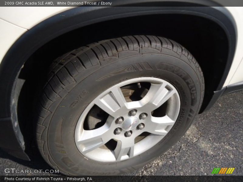 White Diamond Tricoat / Ebony 2009 GMC Acadia SLE AWD