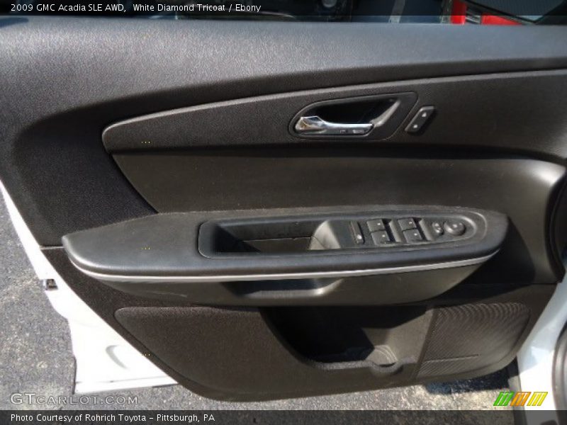 White Diamond Tricoat / Ebony 2009 GMC Acadia SLE AWD
