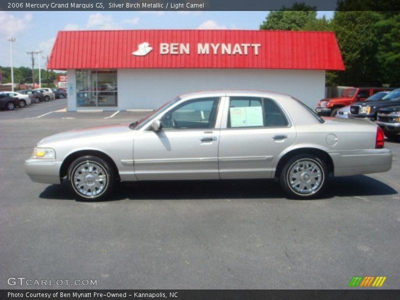 Silver Birch Metallic / Light Camel 2006 Mercury Grand Marquis GS