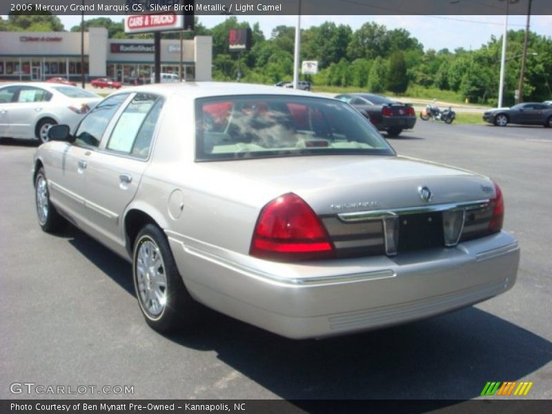 Silver Birch Metallic / Light Camel 2006 Mercury Grand Marquis GS