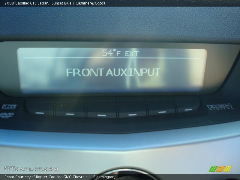 Sunset Blue / Cashmere/Cocoa 2008 Cadillac CTS Sedan