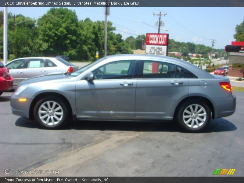 Silver Steel Metallic / Dark Slate Gray 2010 Chrysler Sebring Limited Sedan
