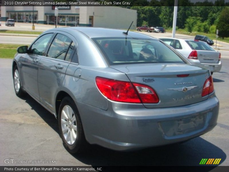 Silver Steel Metallic / Dark Slate Gray 2010 Chrysler Sebring Limited Sedan