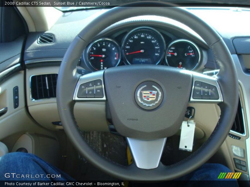 Sunset Blue / Cashmere/Cocoa 2008 Cadillac CTS Sedan