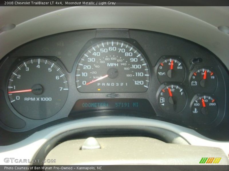 Moondust Metallic / Light Gray 2008 Chevrolet TrailBlazer LT 4x4