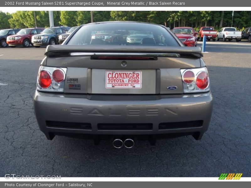 Mineral Grey Metallic / Black Saleen Recaro 2002 Ford Mustang Saleen S281 Supercharged Coupe