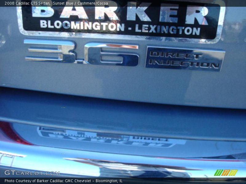 Sunset Blue / Cashmere/Cocoa 2008 Cadillac CTS Sedan