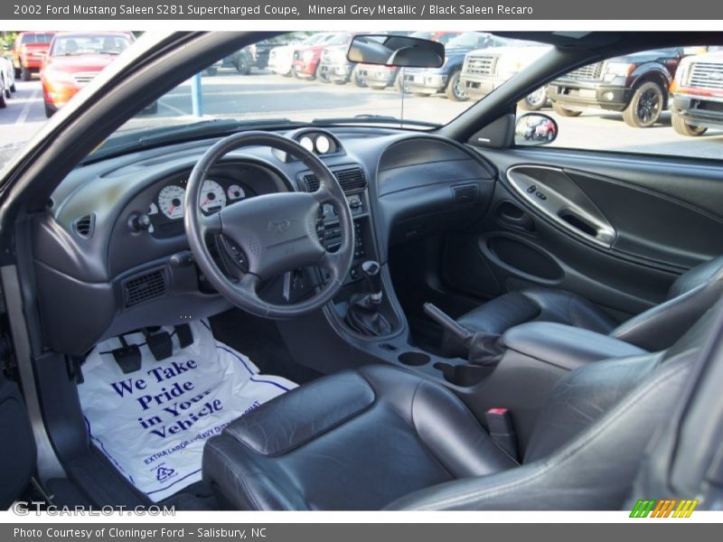 Black Saleen Recaro Interior - 2002 Mustang Saleen S281 Supercharged Coupe 