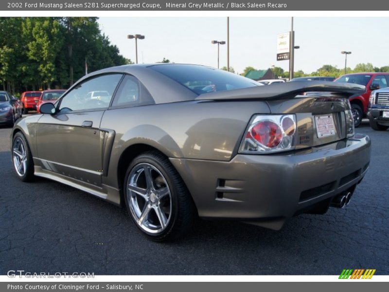 Mineral Grey Metallic / Black Saleen Recaro 2002 Ford Mustang Saleen S281 Supercharged Coupe