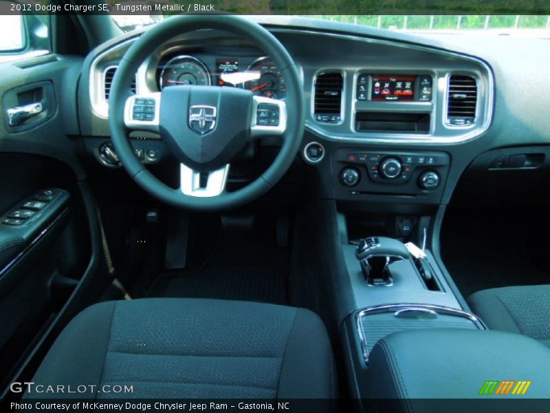 Tungsten Metallic / Black 2012 Dodge Charger SE