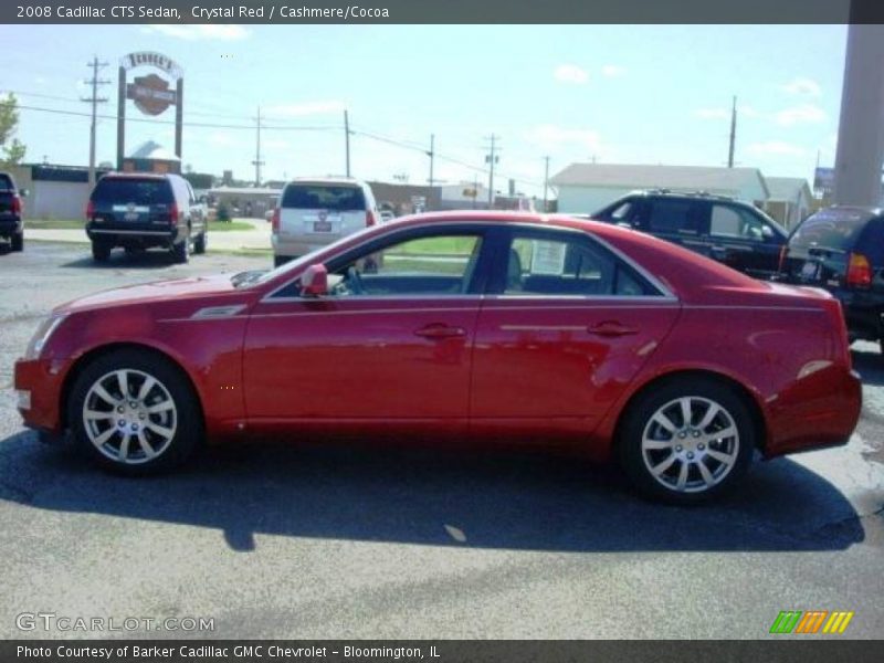 Crystal Red / Cashmere/Cocoa 2008 Cadillac CTS Sedan