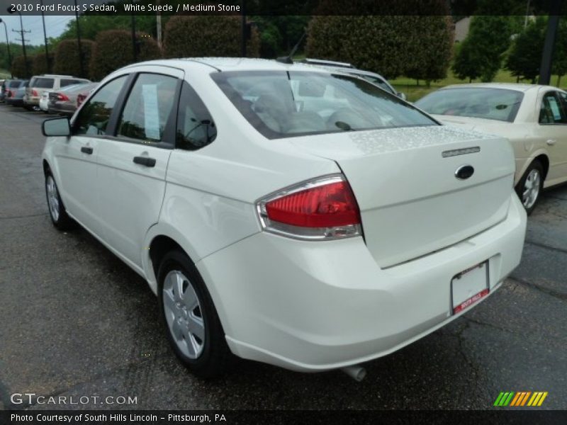 White Suede / Medium Stone 2010 Ford Focus S Sedan