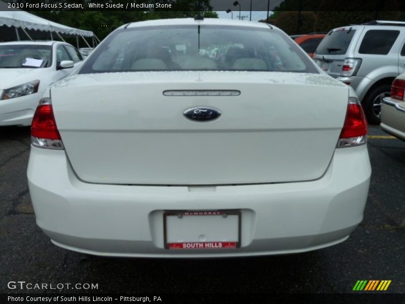 White Suede / Medium Stone 2010 Ford Focus S Sedan