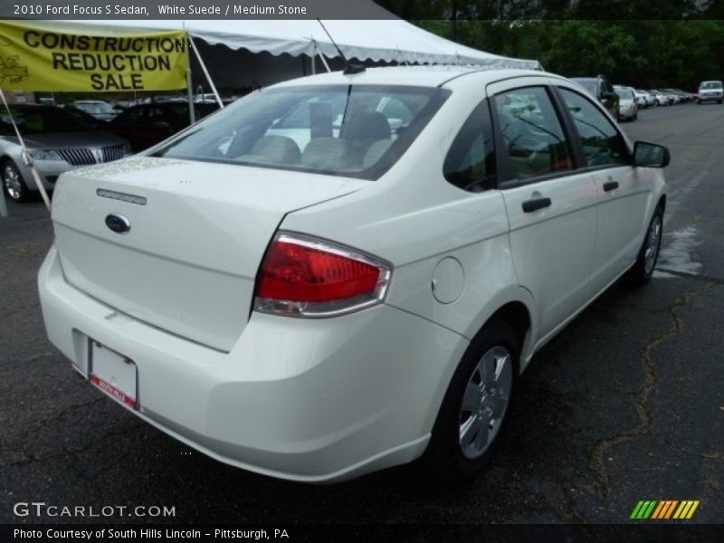 White Suede / Medium Stone 2010 Ford Focus S Sedan