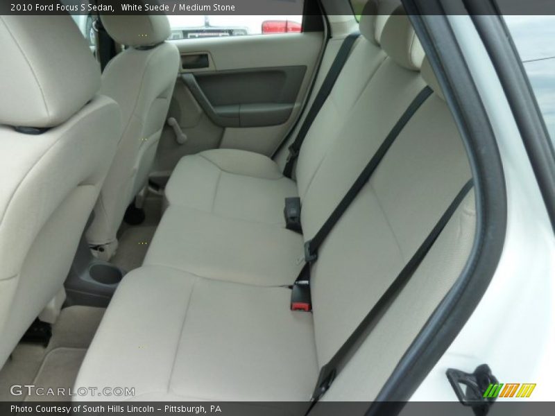 White Suede / Medium Stone 2010 Ford Focus S Sedan
