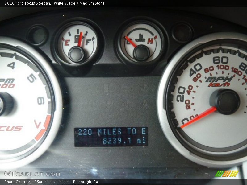 White Suede / Medium Stone 2010 Ford Focus S Sedan