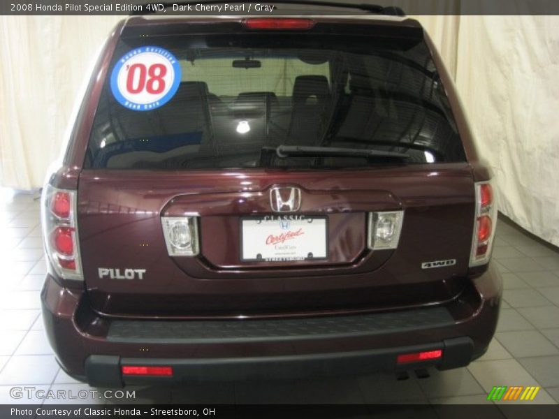 Dark Cherry Pearl / Gray 2008 Honda Pilot Special Edition 4WD