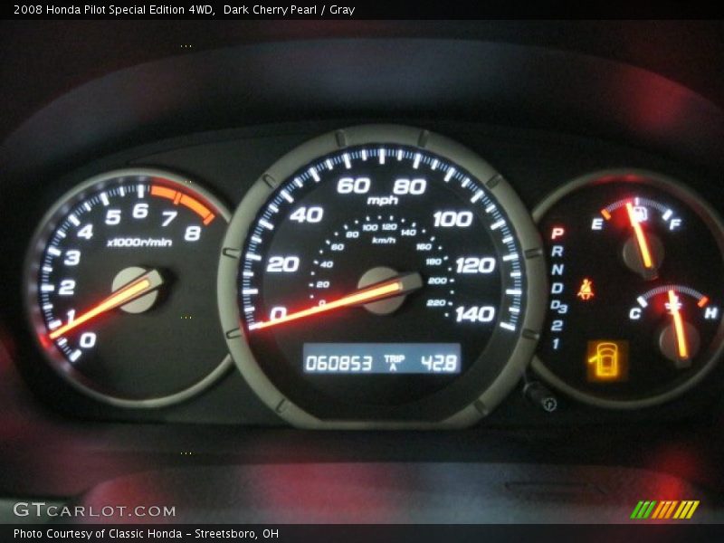 Dark Cherry Pearl / Gray 2008 Honda Pilot Special Edition 4WD