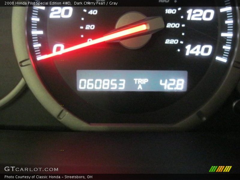 Dark Cherry Pearl / Gray 2008 Honda Pilot Special Edition 4WD