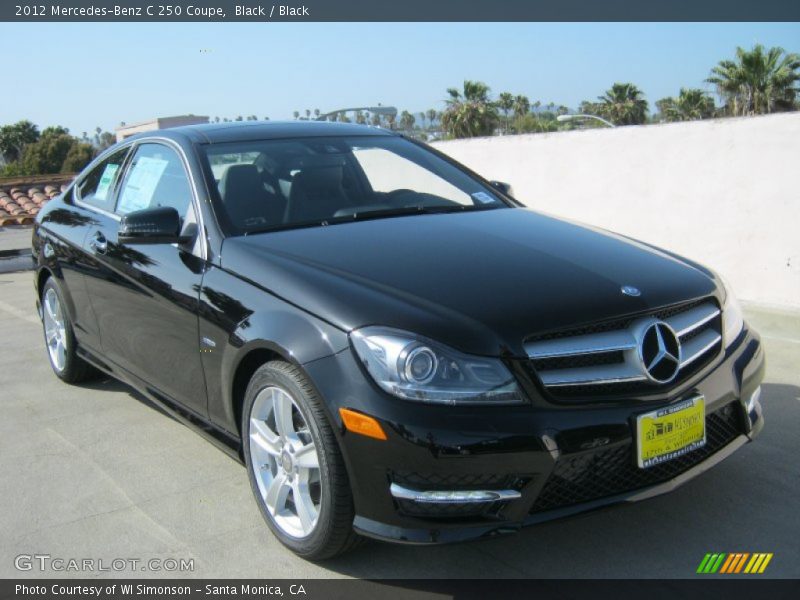 Black / Black 2012 Mercedes-Benz C 250 Coupe