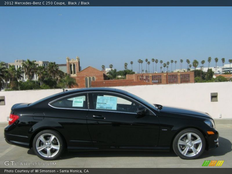 Black / Black 2012 Mercedes-Benz C 250 Coupe