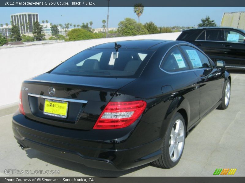 Black / Black 2012 Mercedes-Benz C 250 Coupe
