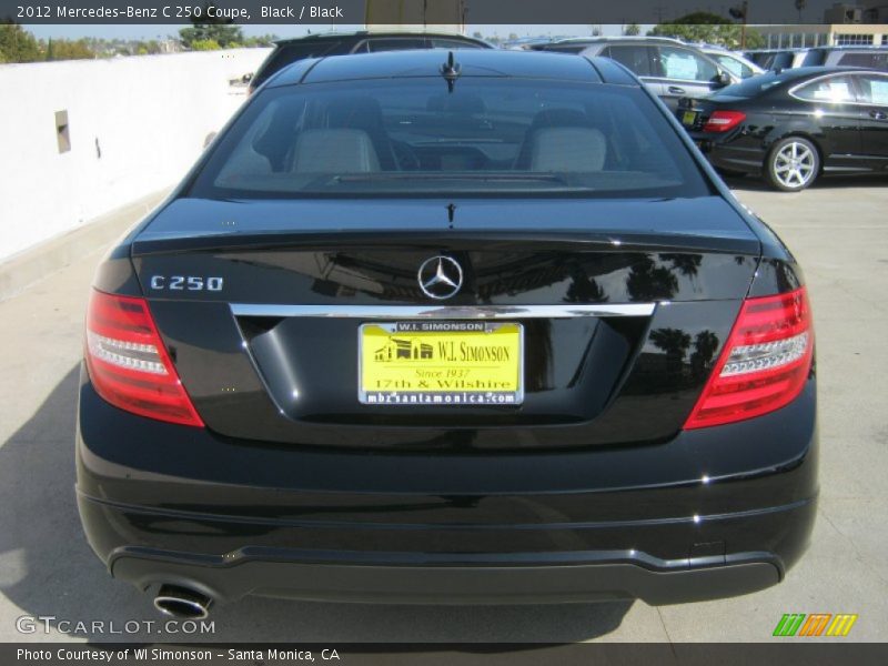 Black / Black 2012 Mercedes-Benz C 250 Coupe