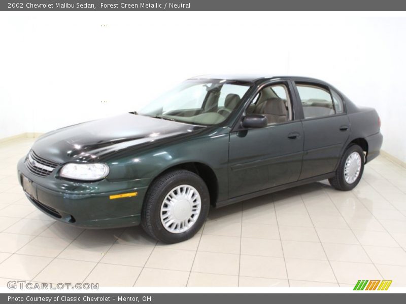 Forest Green Metallic / Neutral 2002 Chevrolet Malibu Sedan