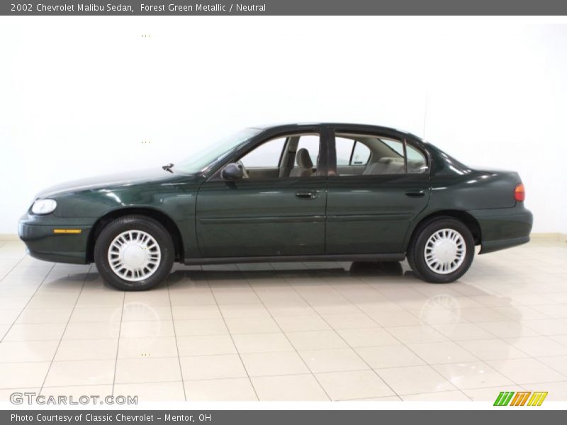 Forest Green Metallic / Neutral 2002 Chevrolet Malibu Sedan