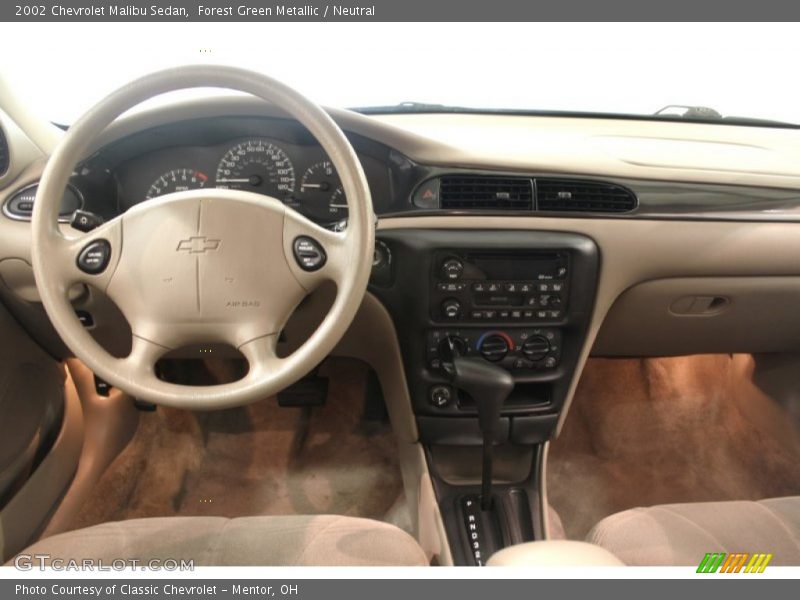 Forest Green Metallic / Neutral 2002 Chevrolet Malibu Sedan