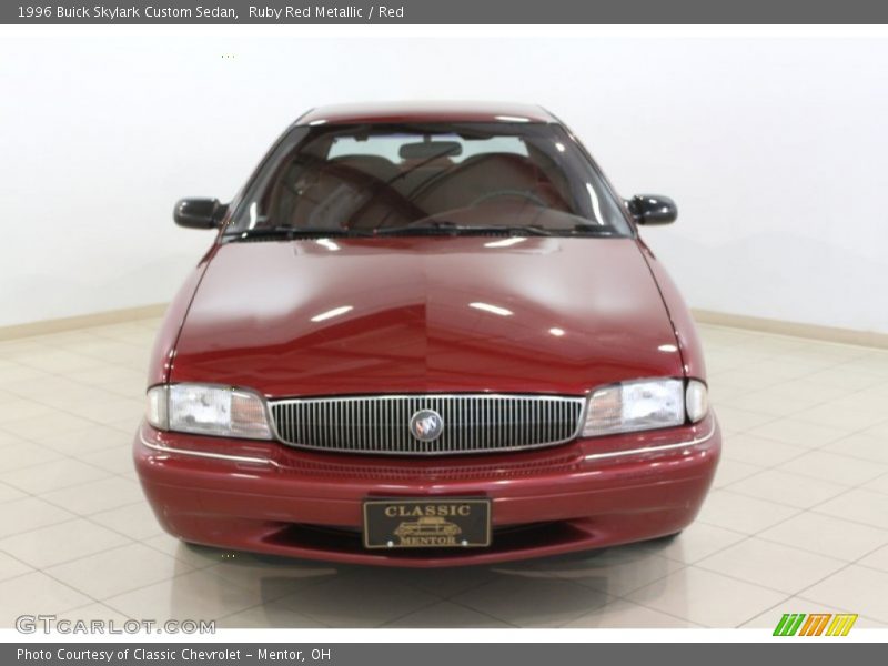 Ruby Red Metallic / Red 1996 Buick Skylark Custom Sedan