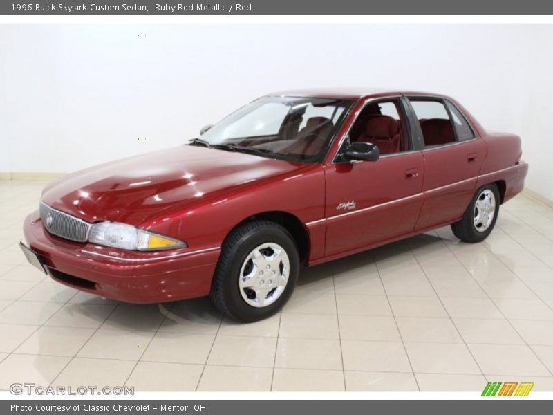 Ruby Red Metallic / Red 1996 Buick Skylark Custom Sedan