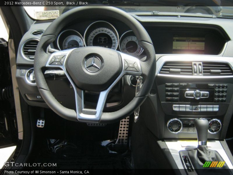 Black / Black 2012 Mercedes-Benz C 250 Sport