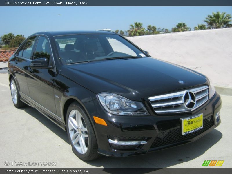 Black / Black 2012 Mercedes-Benz C 250 Sport